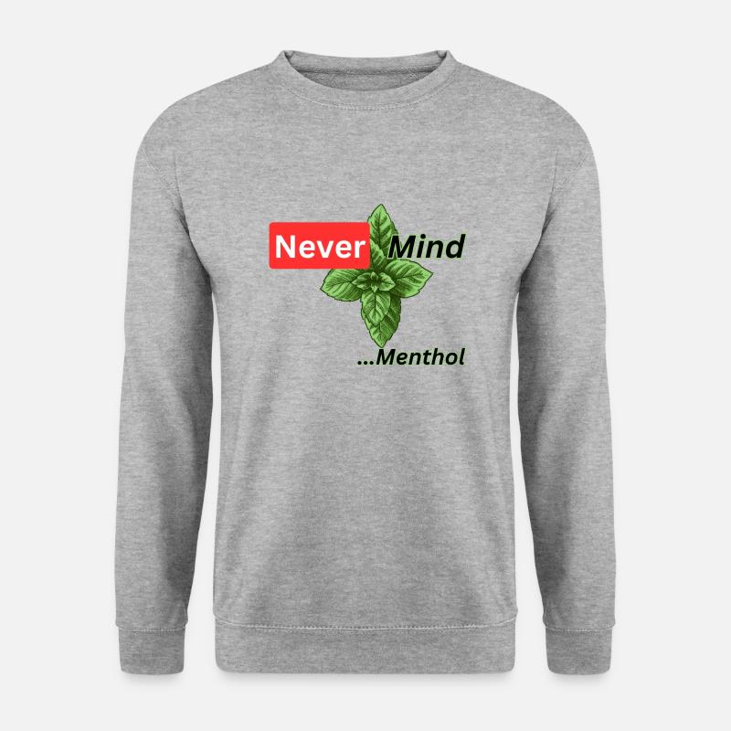 Never Mind - Unisex Pullover - Weißgrau meliert