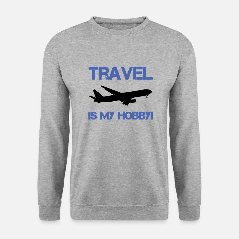 travel hobby - Unisex Pullover - Weißgrau meliert