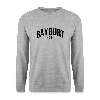 Bayburt 69 Turkey Turkiye Gift Bayburtlu TR - Unisex Sweatshirt - salt & pepper - Front - Alina (178cm) & Michal (187cm)