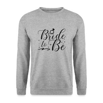 bride to be wedding Braut JGA Party - Unisex Pullover - Weißgrau meliert - Vorne - Alina (178cm) & Michal (187cm)
