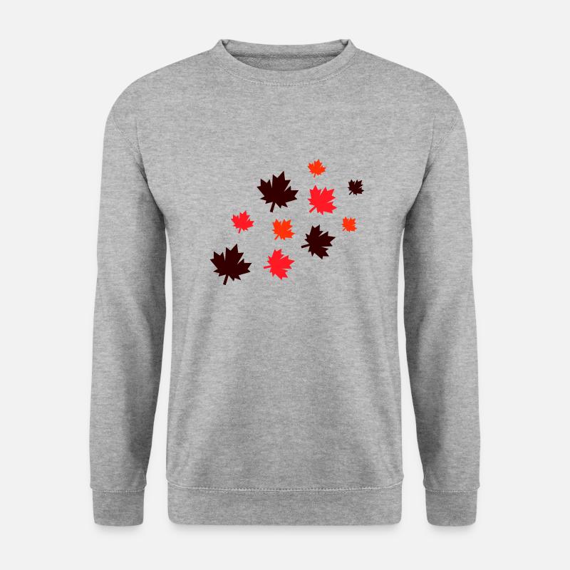 ahornblätter - Unisex Pullover - Weißgrau meliert
