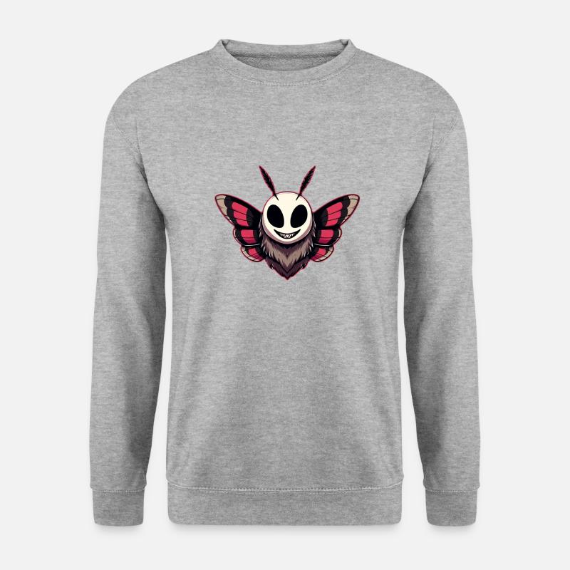Evil Moth - Mothman Cryptid - Unisex Sweatshirt - salt & pepper