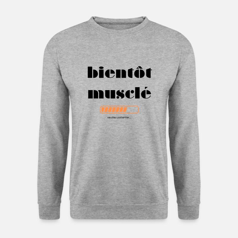 Bald muskulös - Unisex Pullover - Weißgrau meliert