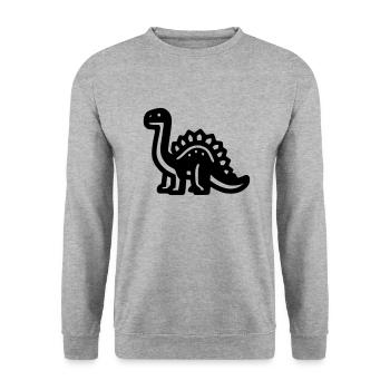 Dinosaure - Sweat-shirt Unisexe - gris chiné - Devant - Alina (178cm) & Michal (187cm)