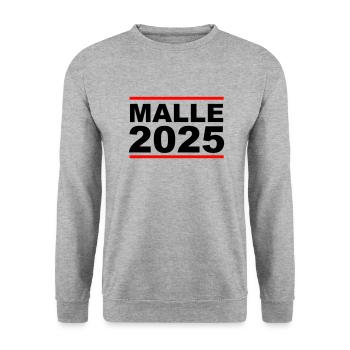 MALLE 2025 - Unisex Sweatshirt - salt & pepper - Front - Alina (178cm) & Michal (187cm)