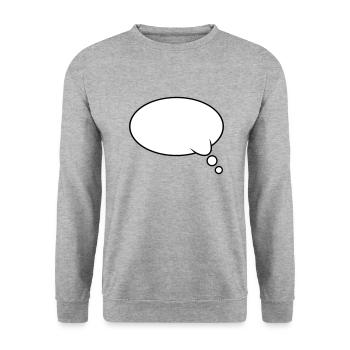 Thought Bubble Design - Unisex Sweatshirt - salt & pepper - Front - Alina (178cm) & Michal (187cm)