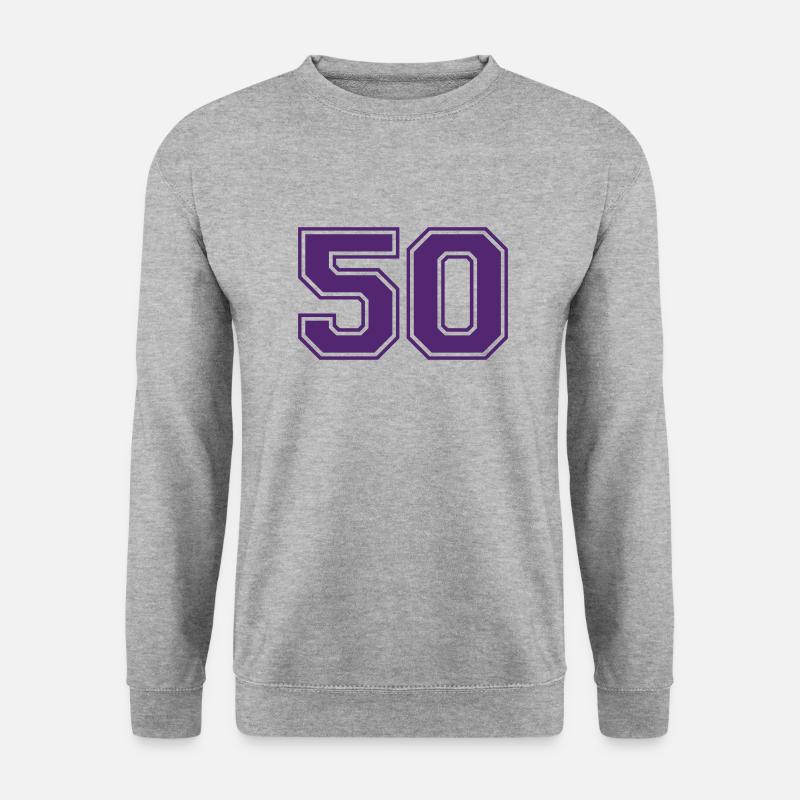 50 - Unisex Pullover - Weißgrau meliert