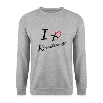 Konstanz Liebe - Unisex Pullover - Weißgrau meliert - Vorne - Alina (178cm) & Michal (187cm)
