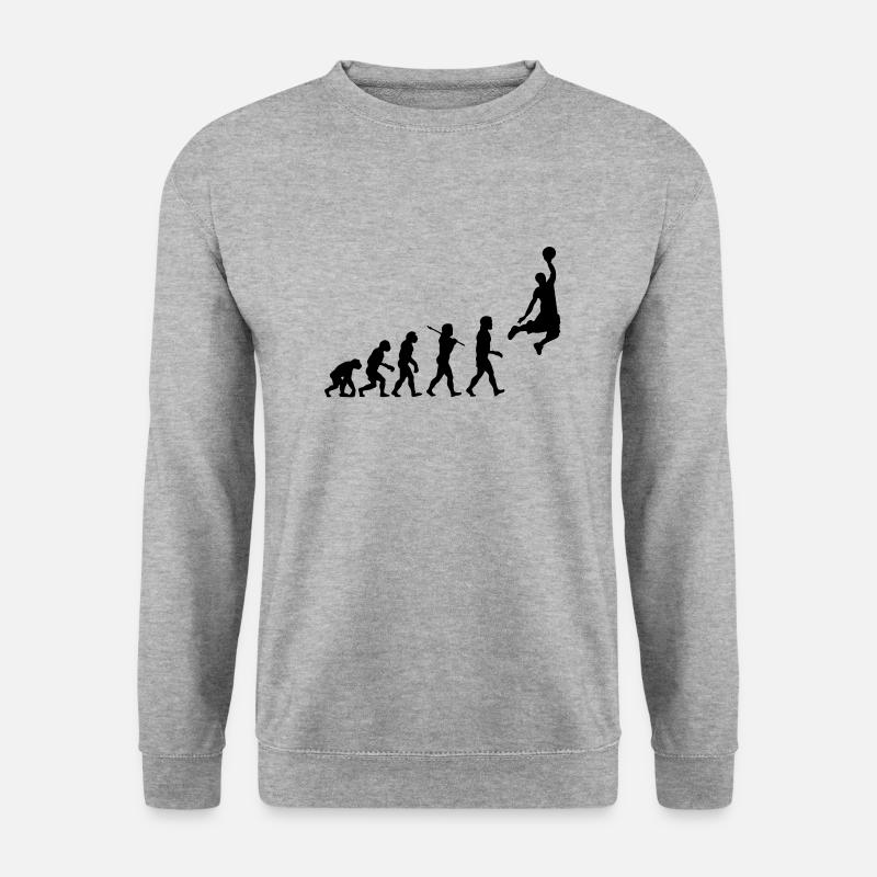 Basketball Dunk Evolution - Sweat-shirt Unisexe - gris chiné