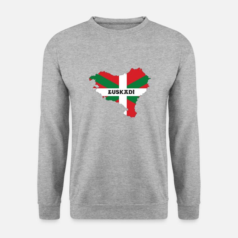 Baskenland - Unisex Pullover - Weißgrau meliert