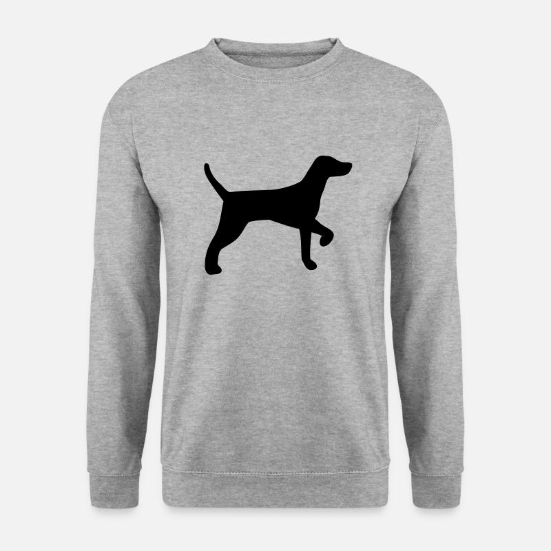 Jagdhund - Unisex Pullover - Weißgrau meliert