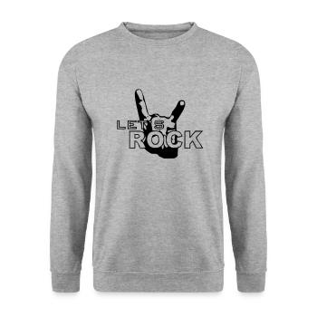 letsrock - Sweat-shirt Unisexe - gris chiné - Devant - Alina (178cm) & Michal (187cm)