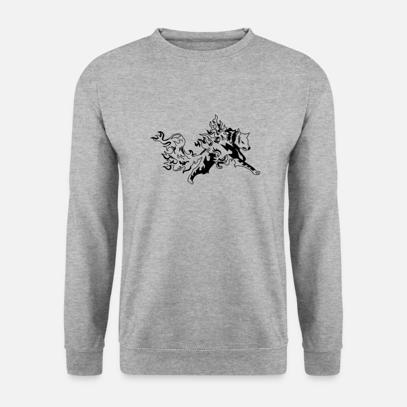 fire wolf - Unisex Sweatshirt - salt & pepper