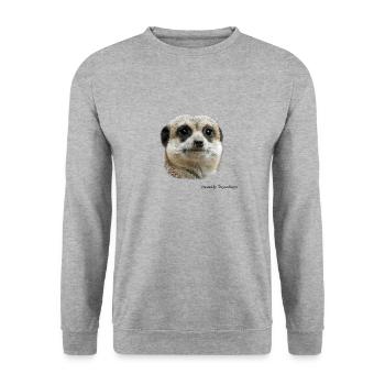 suricates - Sweat-shirt Unisexe - gris chiné - Devant - Alina (178cm) & Michal (187cm)