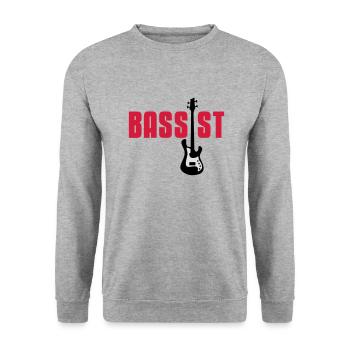bassist - Unisex Sweatshirt - salt & pepper - Front - Alina (178cm) & Michal (187cm)
