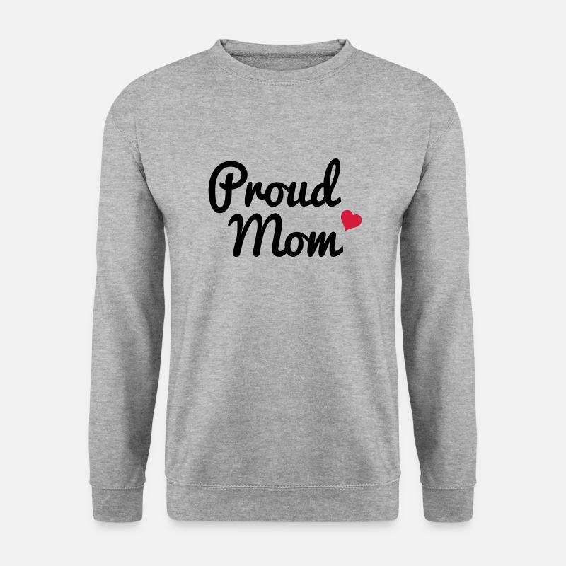 Proud Mom - Unisex Pullover - Weißgrau meliert