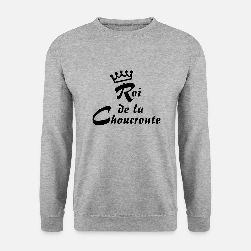 Roi choucroute - Unisex Pullover - Weißgrau meliert