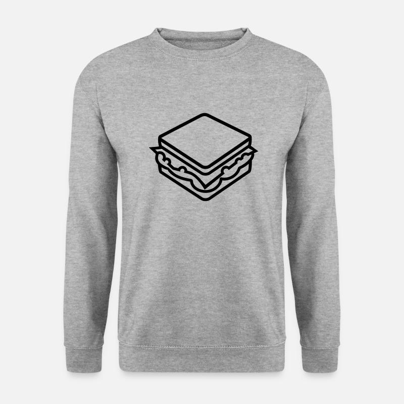 Sandwich - Unisex Pullover - Weißgrau meliert