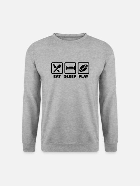 Football - Unisex Pullover - Weißgrau meliert