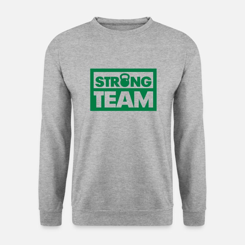 Strong Team - Unisex Pullover - Weißgrau meliert