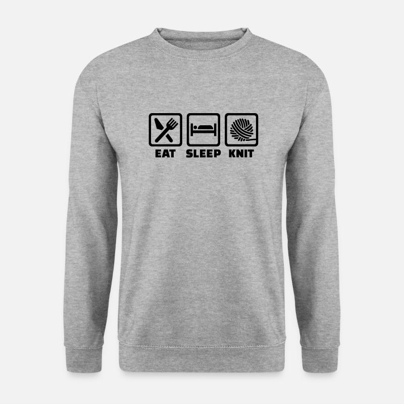 Eat Sleep knit - Unisex Sweatshirt - salt & pepper