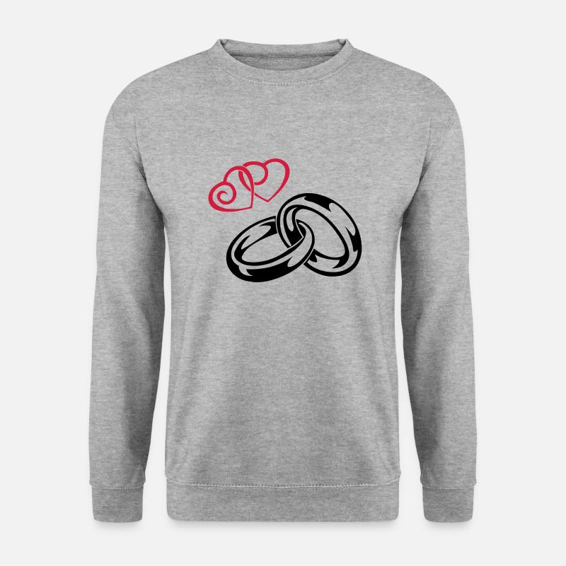 eheringe_love - Unisex Pullover - Weißgrau meliert