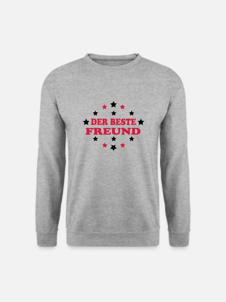 Der beste freund - Unisex Pullover - Weißgrau meliert