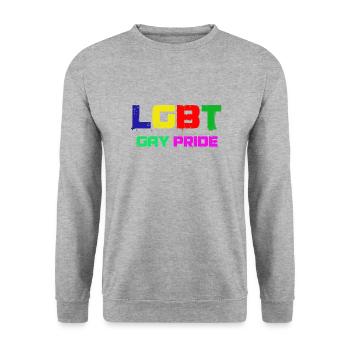 LGBT - Unisex Sweatshirt - salt & pepper - Front - Alina (178cm) & Michal (187cm)
