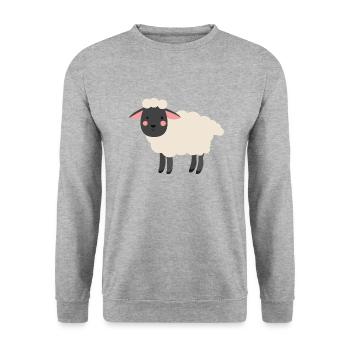 mouton - Sweat-shirt Unisexe - gris chiné - Devant - Alina (178cm) & Michal (187cm)