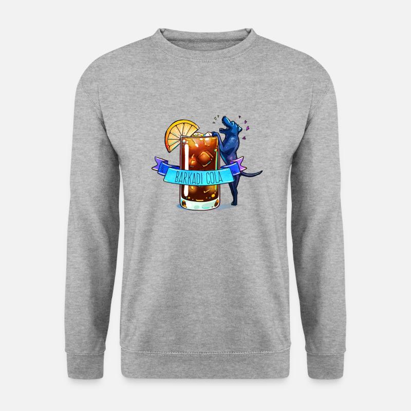 Bakadi + Hund = Barkadi - Unisex Pullover - Weißgrau meliert