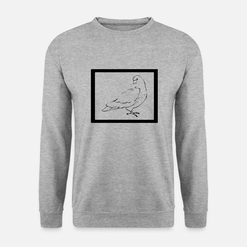 Bird Vogel - Unisex Pullover - Weißgrau meliert
