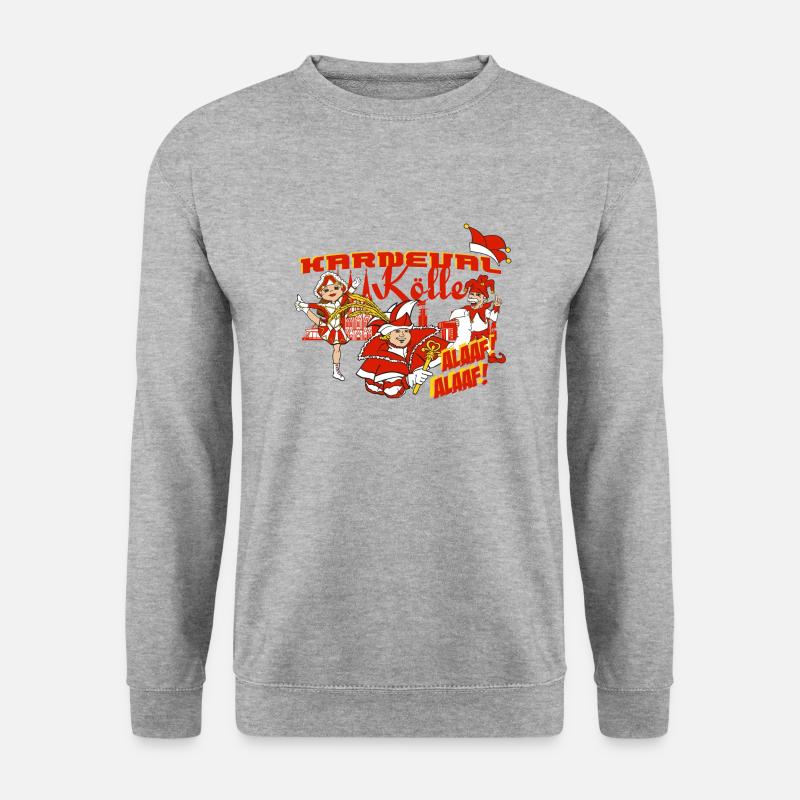 Karneval in Kölle - Kölle alaaf Kölle alaaf - Unisex Pullover - Weißgrau meliert