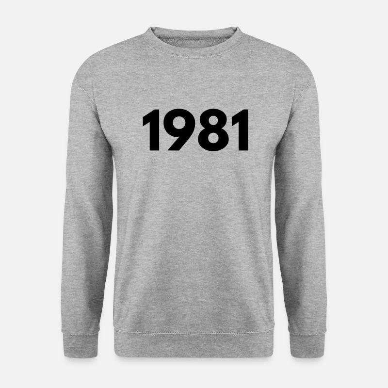 1981 - Unisex Pullover - Weißgrau meliert