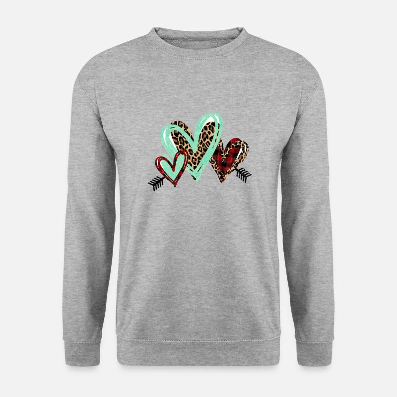 IMPRESSION D’ANIMAL DE COEUR - Sweat-shirt Unisexe - gris chiné