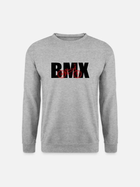 BMX Vintage Fahrrad Fans Kinder Geschenk Jungs Jug - Unisex Pullover - Weißgrau meliert