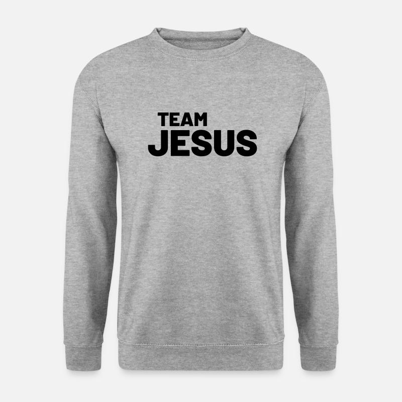 team jesus - Unisex Pullover - Weißgrau meliert
