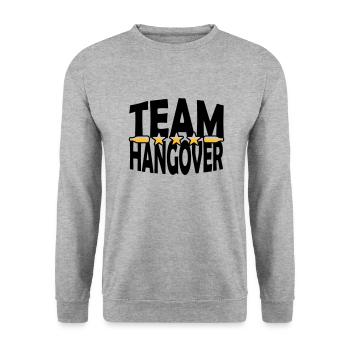 Bierflaschen Team Hangover - Unisex Pullover - Weißgrau meliert - Vorne - Alina (178cm) & Michal (187cm)
