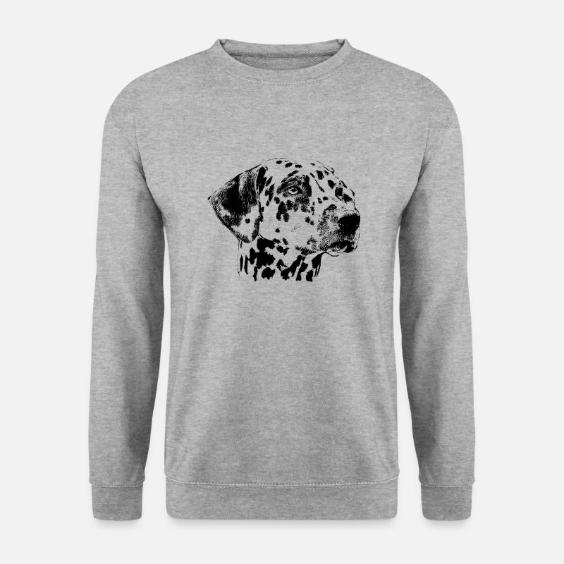 Dalmatiner - Unisex Pullover - Weißgrau meliert