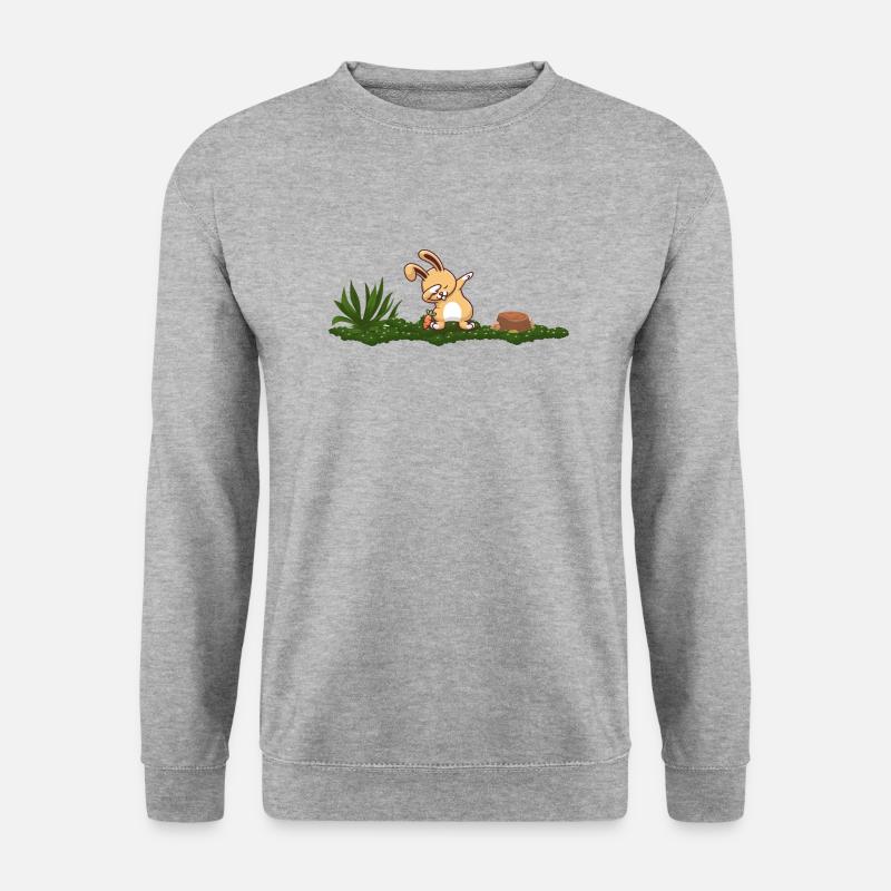 Hase - Unisex Pullover - Weißgrau meliert