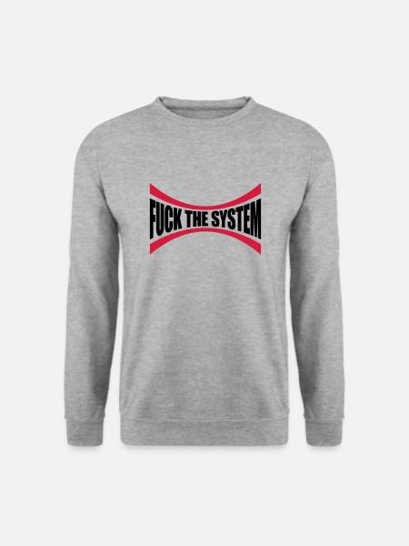 Logo J'emmerde le système - Sweat-shirt Unisexe - gris chiné