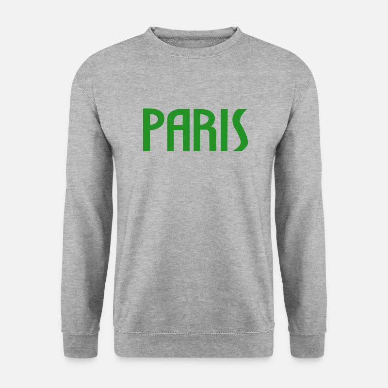 Paris - Unisex Pullover - Weißgrau meliert