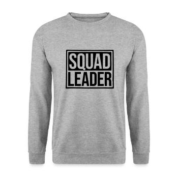 Squad Leader Schild Design - Unisex Pullover - Weißgrau meliert - Vorne - Alina (178cm) & Michal (187cm)