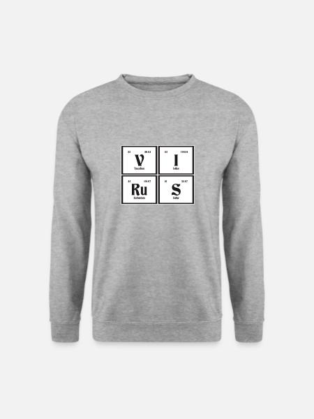 Virus - Periodensystem der Elemente - Unisex Pullover - Weißgrau meliert