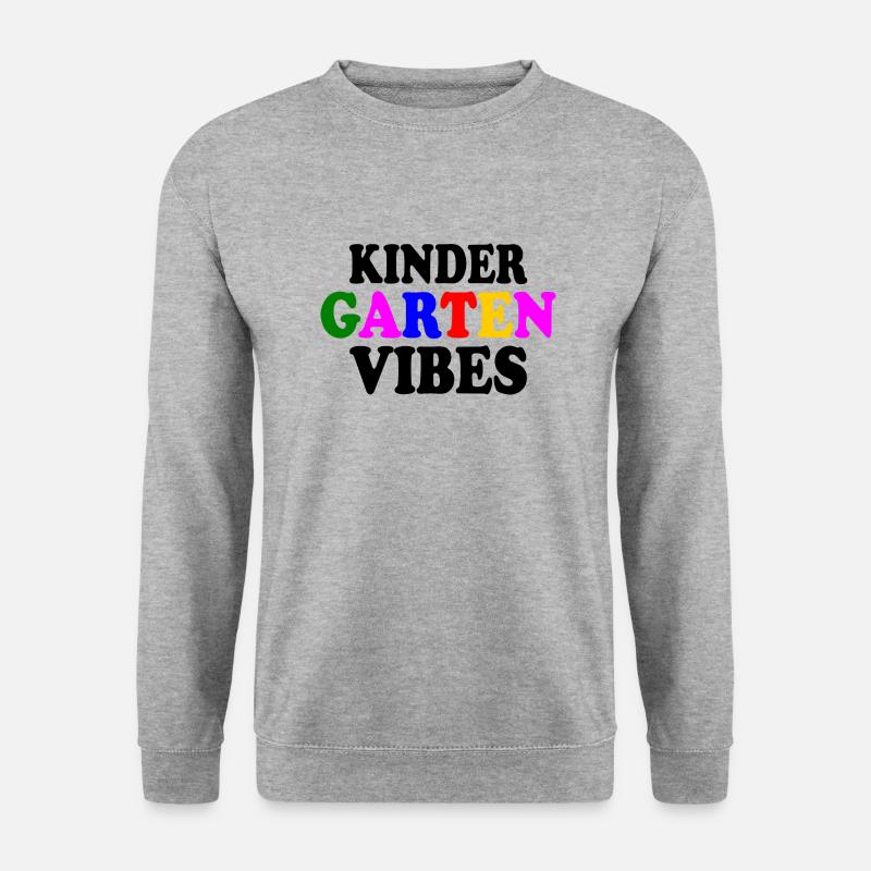 kindergarten vibes - Unisex Pullover - Weißgrau meliert