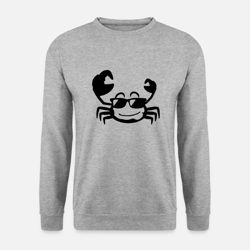 Crab crab with sunglasses - Unisex Sweatshirt - salt & pepper