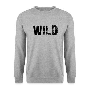 Wild - Unisex Pullover - Weißgrau meliert - Vorne - Alina (178cm) & Michal (187cm)