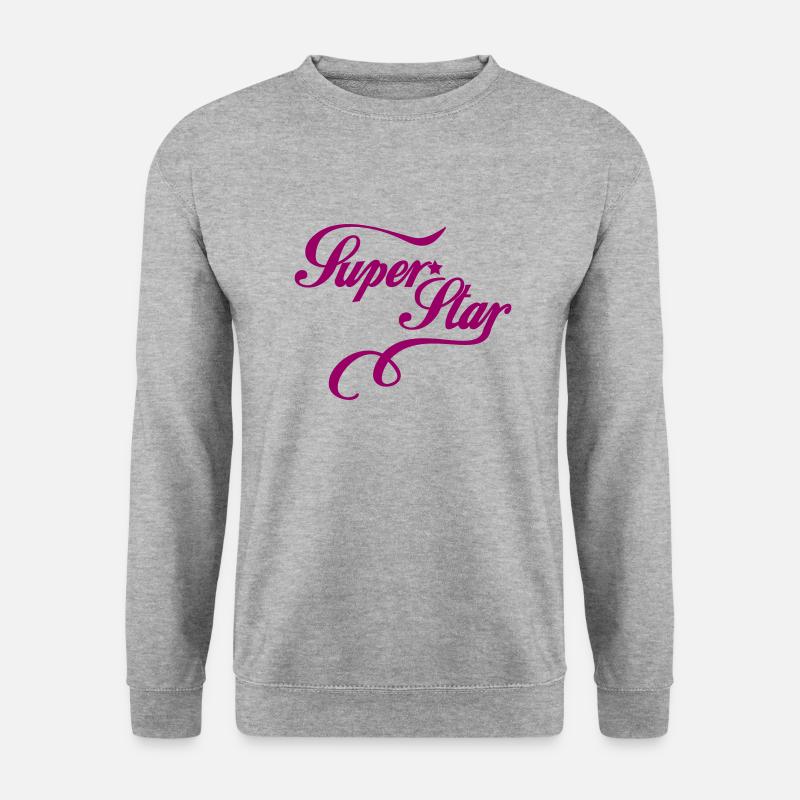 Super Star - Unisex Pullover - Weißgrau meliert
