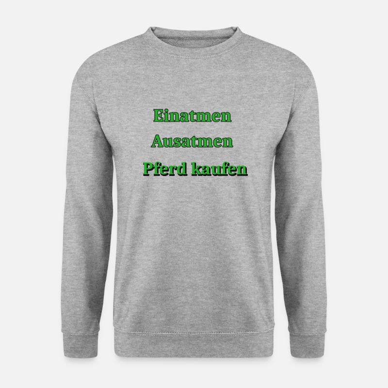 Pferd kaufen - Unisex Pullover - Weißgrau meliert