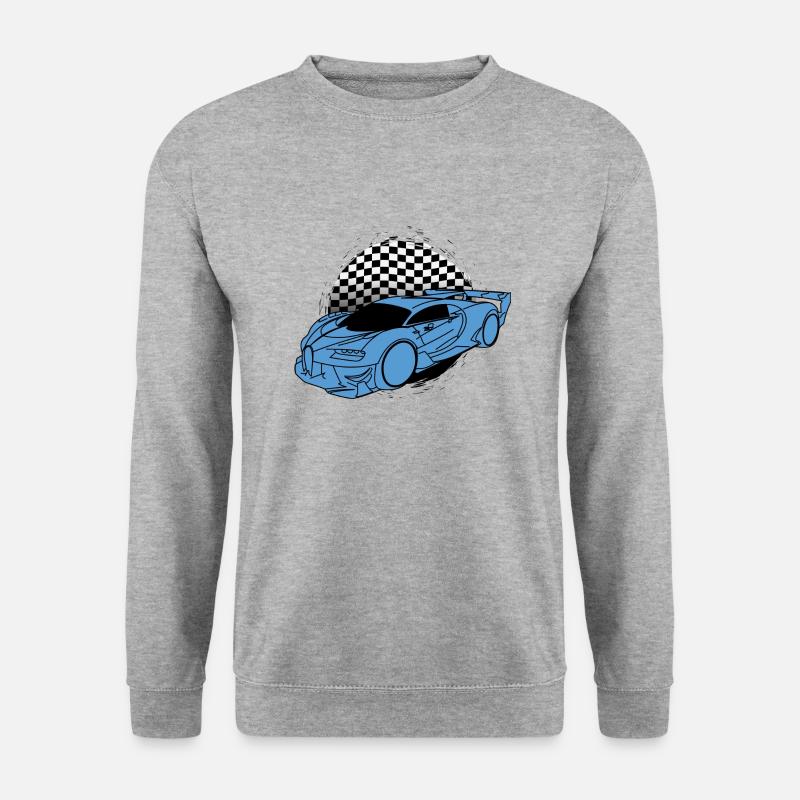 Buga Sportwagen Raceflag - Unisex Pullover - Weißgrau meliert