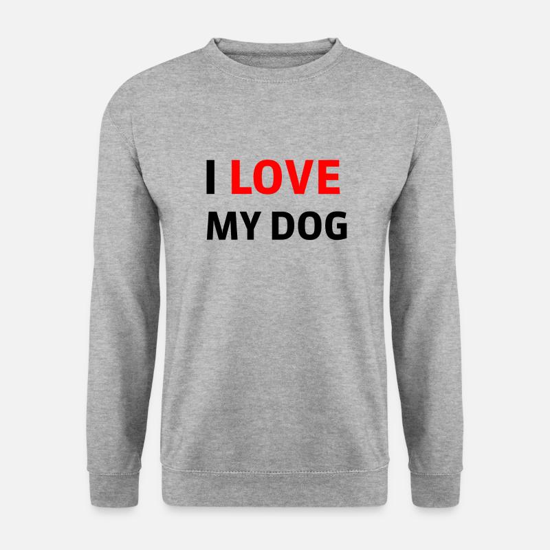 Hund Dog - Unisex Pullover - Weißgrau meliert